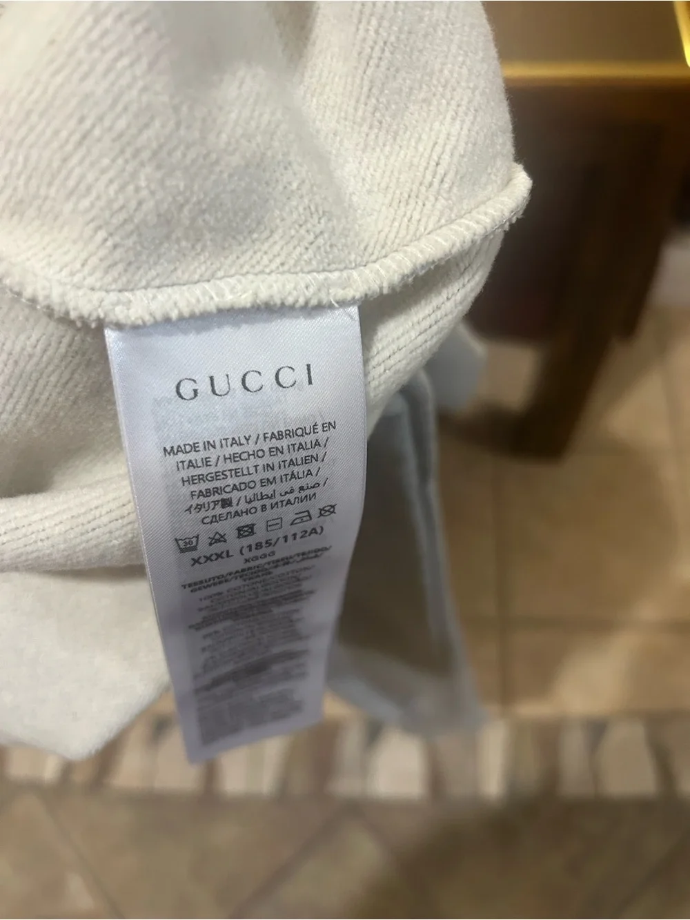 Men's Gucci jersey cotton sweatshirt prominent retro style embroidery size xxxl